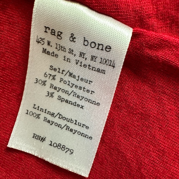 Rag & Bone Women's Geneva Textured Sleeveless Holiday Dress Red Size Small - Picture 12 of 12